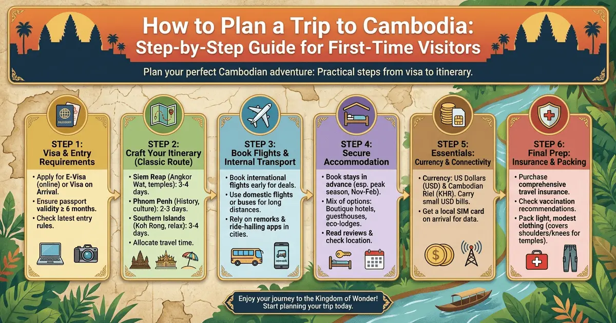 Featured image for How to Plan a Trip to Cambodia: Step-by-Step Guide for First-Time Visitors